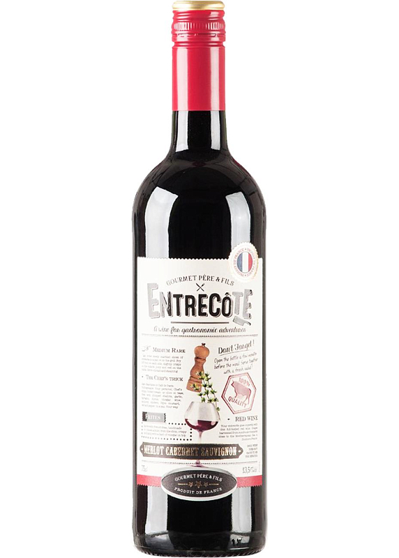 Вино Gourmet Pere & Fils Entrecote красное сухое 13.5°