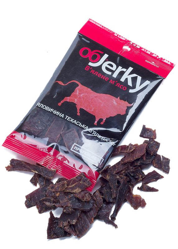 М'ясо в'ялене «Обjerky» яловичина техаська, 50 г купити в Hop Hey | Море Пива М'ясо в'ялене «Обjerky» яловичина техаська, 50 г