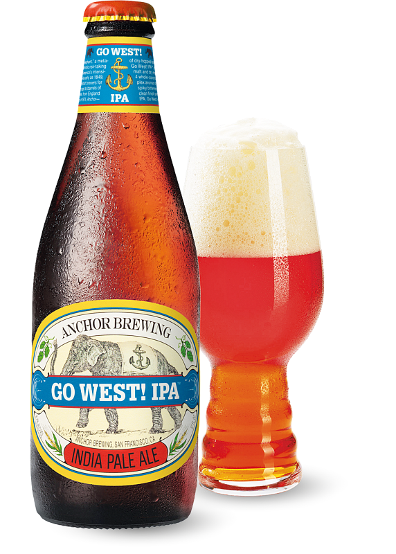 Пиво Anchor «Go West IPA» светлое фильтрованное 6.7°