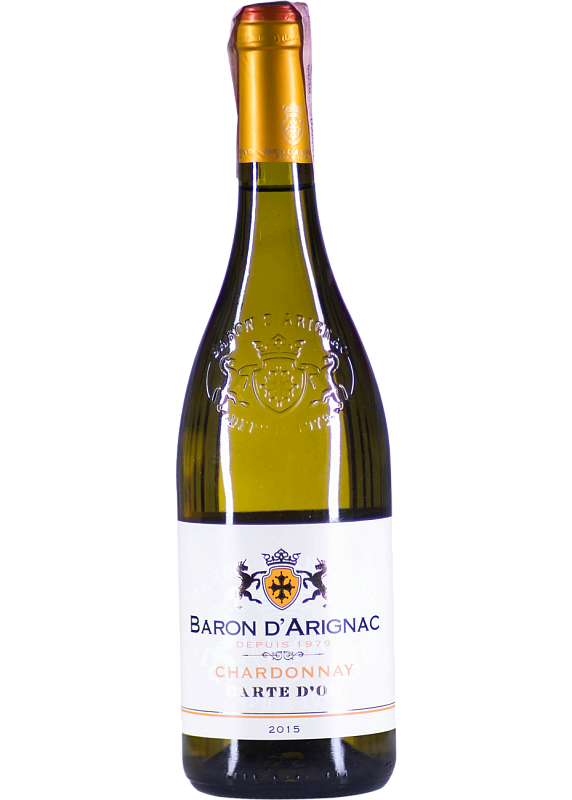 Вино Baron d'Arignac Chardonnay біле сухе 10.5°