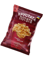Снеки «Хрустата Потата» со вкусом бекона, 50г