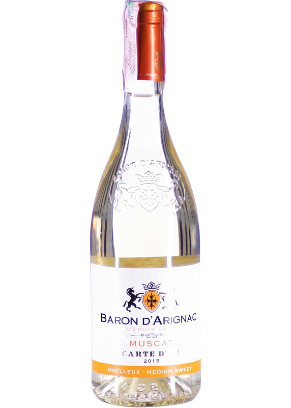 Вино Baron d'Arignac Muscat біле напівсолодке 12°