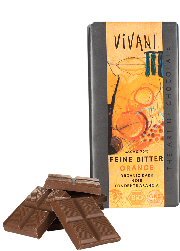 Шоколад черный  Vivani апельсин 100г