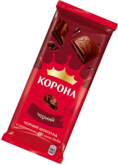 Шоколад «Корона» чёрный, 90 г