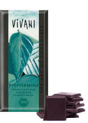 Шоколад черный Vivani мята 100г