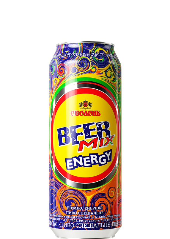 Бірмікс Оболонь Енерджі світле 2.5°