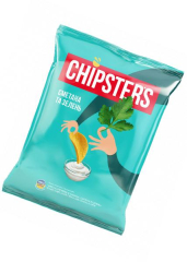 Чипсы картофельные «Chipsters» со вкусом сметаны с зеленью, 130г