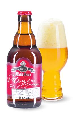 Пиво MakarBeer «Премиум Пилснер» светлое нефильтрованное 4.8°