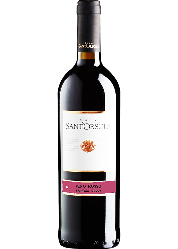 Вино Sant'Orsola Rosso червоне напівсолодке 11°