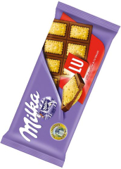 Шоколад «Milka» с печеньем LU, 87 г