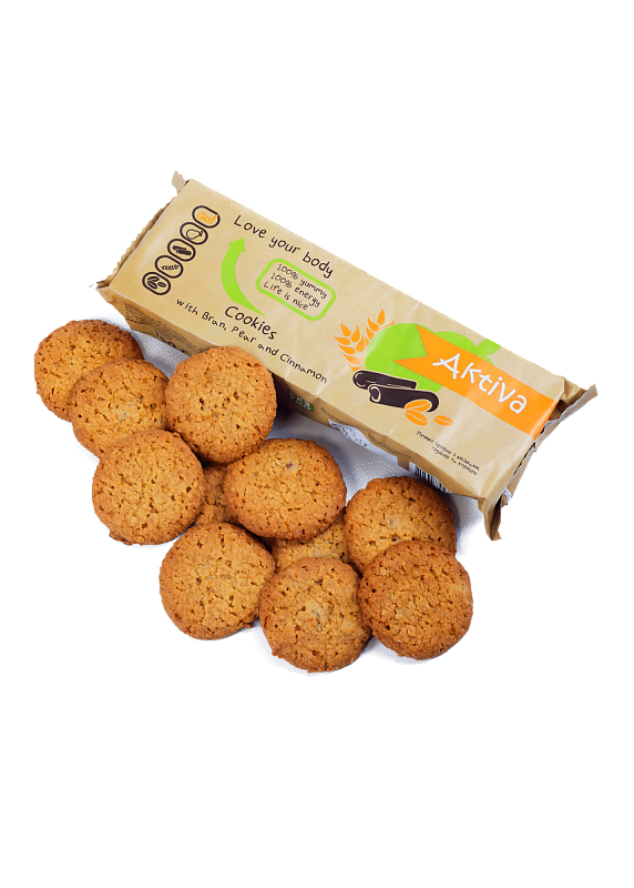 Печенье с отрубями Aktiva с грушей и корицей 150г купить с доставкой в ...